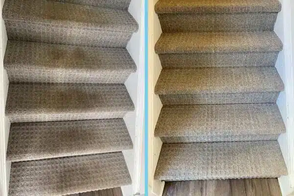 Carpet Cleaning Stairs Before and After